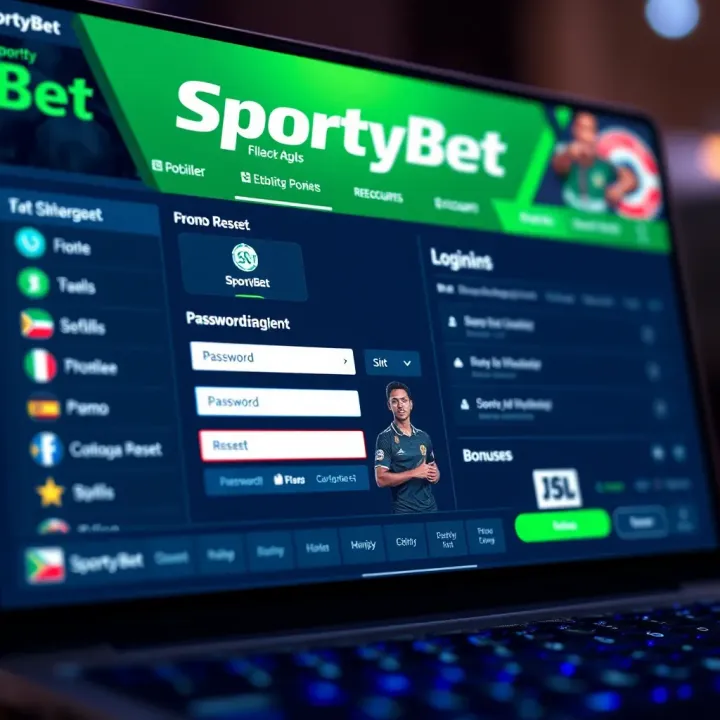 User entering login credentials on SportyBet platform on a mobile device