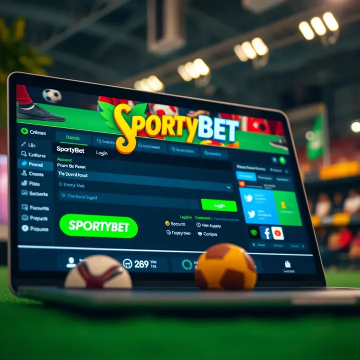 Interactive SportyBet Mobi Interface for Nigerian Sports Betting Enthusiasts Mobile phone screen displaying SportyBet Mobi sports betting options with vibrant interface