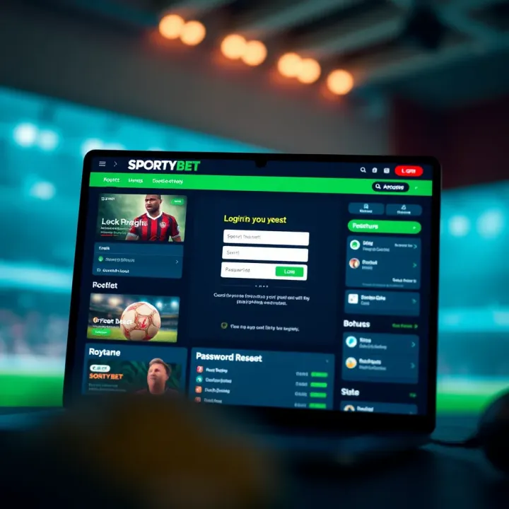Screenshot of account management features on SportyBet old mobile platform