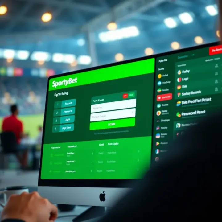 SportyBet App Interface and Betting Options on iPhone SportyBet app interface on iPhone showing various betting options and user account dashboard