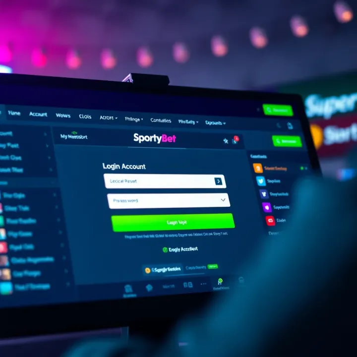 Dashboard screen showcasing betting options and account features within SportyBet platform