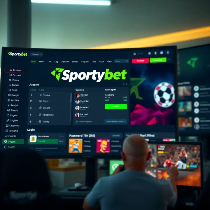 Secure login and profile management on SportyBet dashboard