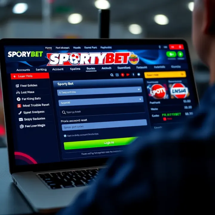 User interface showing SportyBet registration form on mobile device