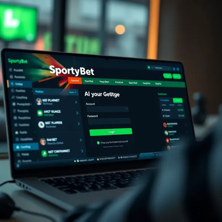 Dashboard view displaying betting options and bonus balance on SportyBet app