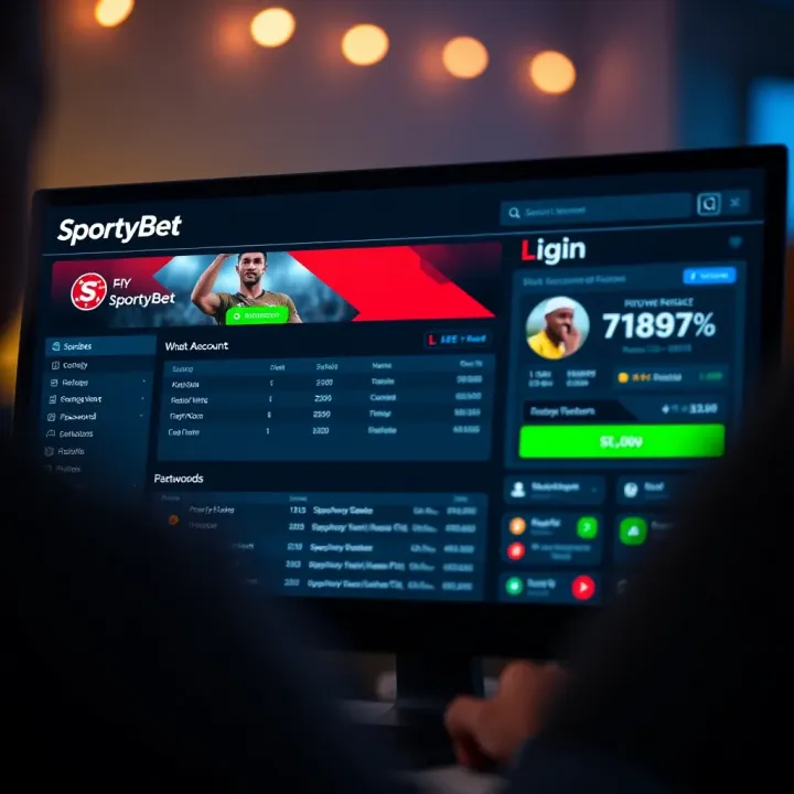 Optimizing Bonus Features and Betting Strategies on SportyBet User navigating SportyBet platform with bonus features and betting options highlighted