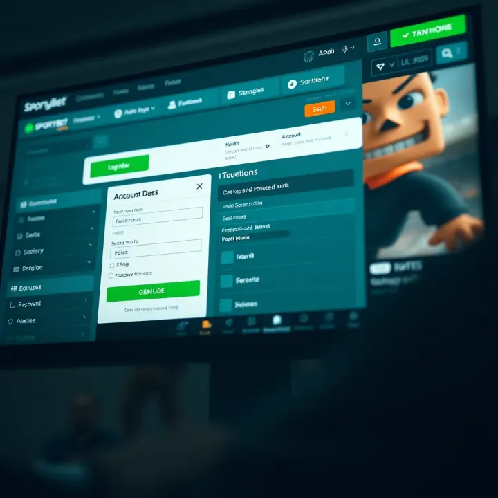Notification screen showing account access blocked message on betting platform