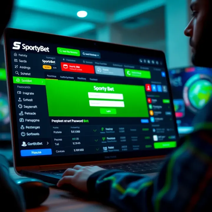 SportyBet App Dashboard with Betting Options and Live Scores SportyBet app dashboard displaying betting options and live scores on mobile device