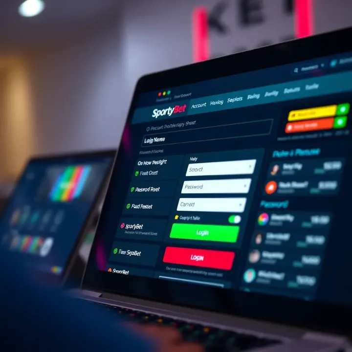 Secure Login Features of SportyBet App on iOS Illustration of a secure login screen for the SportyBet app with focus on security features