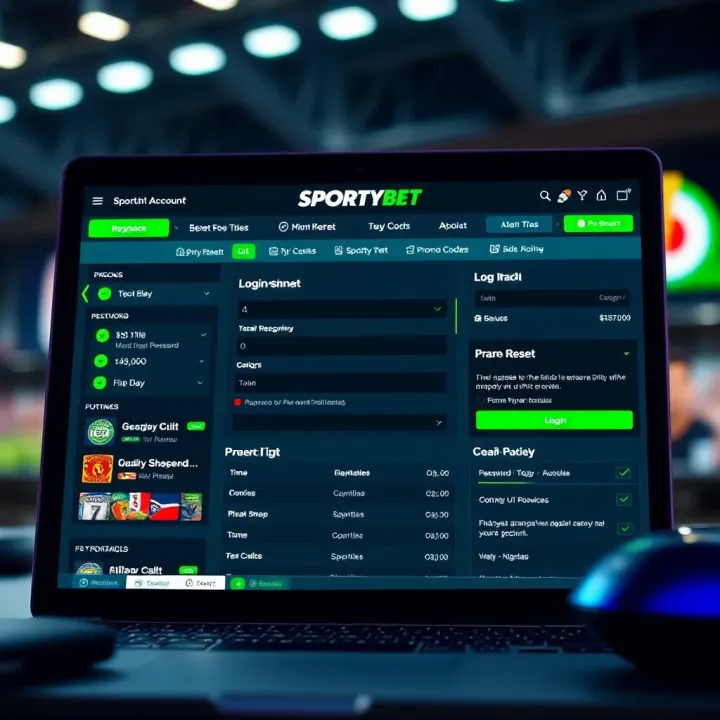 Secure login screen of SportyBet app with Nigerian flag in the background