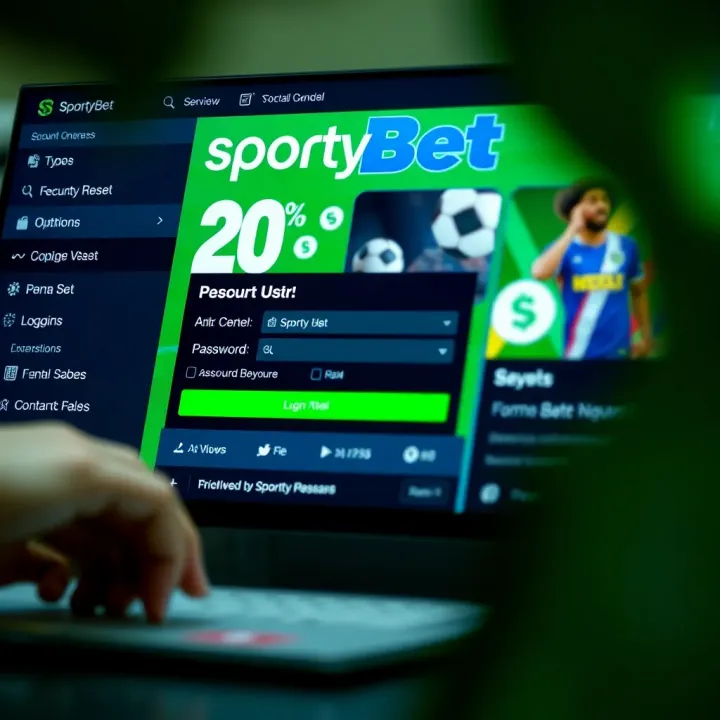 Illustration of a digital interface displaying a SportyBet booking code alongside soccer betting options