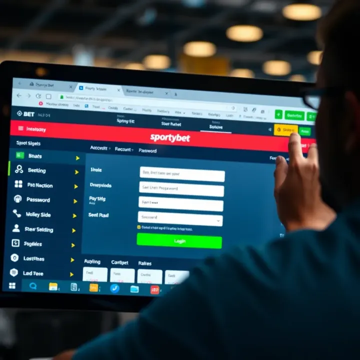 Screenshot of SportyBet Kenya app interface showing sports betting options on mobile device
