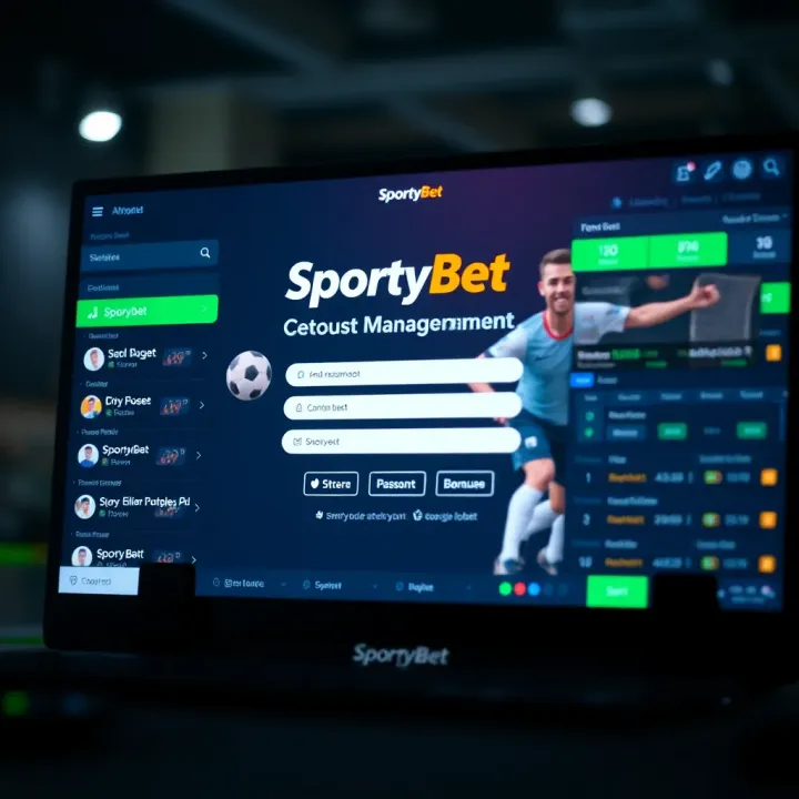 Managing sports bets and account settings on SportyBet Lite interface