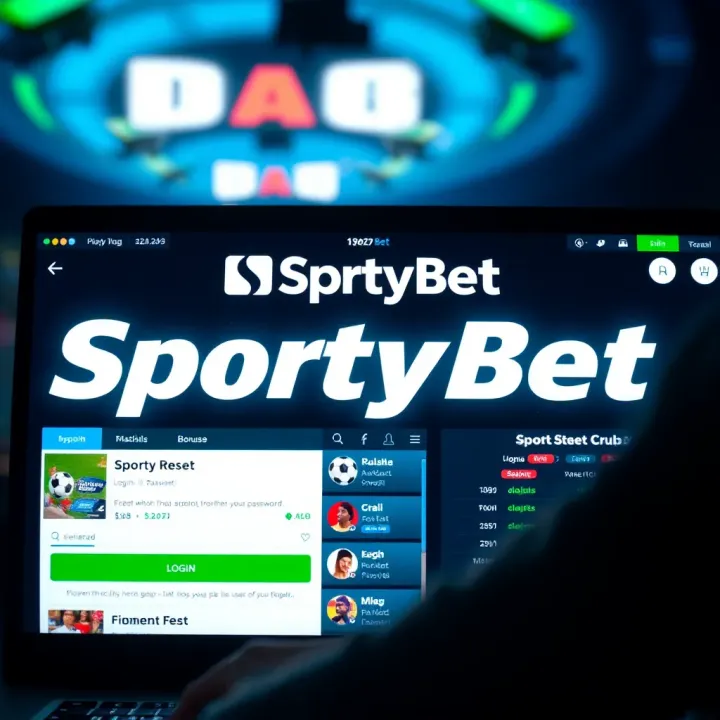 Screenshot showing the SportyBet Nigeria app interface with live betting options and colorful icons