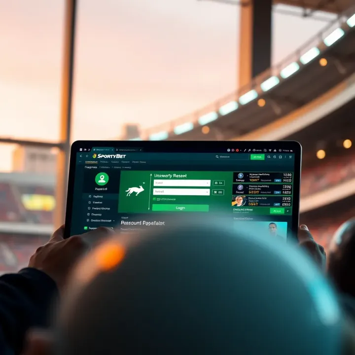 A vibrant football stadium filled with fans watching a Premier League match under bright lights