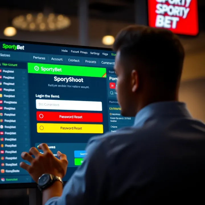 Safe Depositing on SportyBet PC Illustration of secure online betting with a focus on depositing funds safely on a laptop