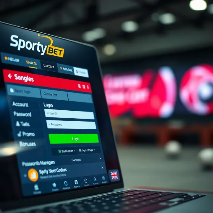 Secure login interface for SportyBet account access