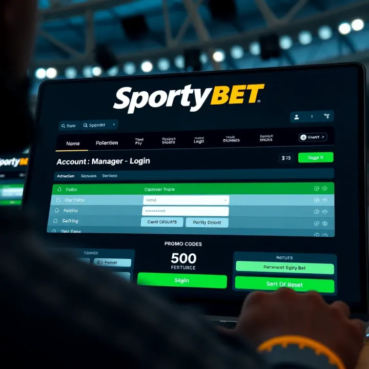 Secure login screen showing username and password fields for SportyBet Uganda