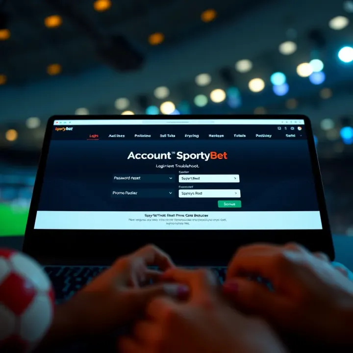 User entering login credentials on SportyBet online betting platform