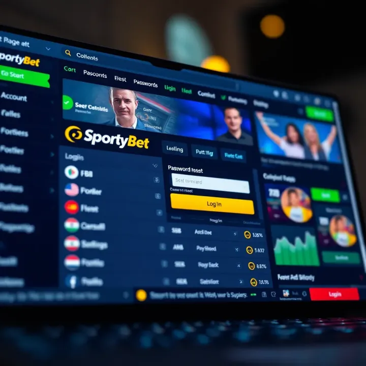 Exterior view of a modern SportyBet retail outlet in Nigeria with customers engaging in betting activities